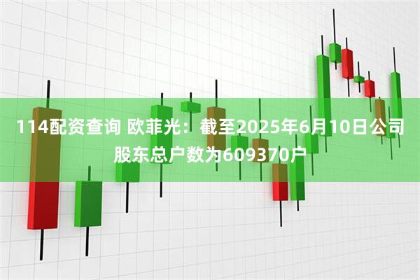 114配资查询 欧菲光：截至2025年6月10日公司股东总户数为609370户