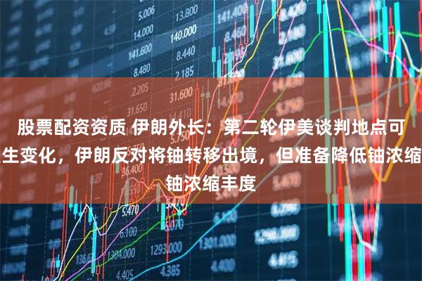 股票配资资质 伊朗外长：第二轮伊美谈判地点可能发生变化，伊朗反对将铀转移出境，但准备降低铀浓缩丰度